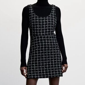 Mango Stripped Tweed Dress